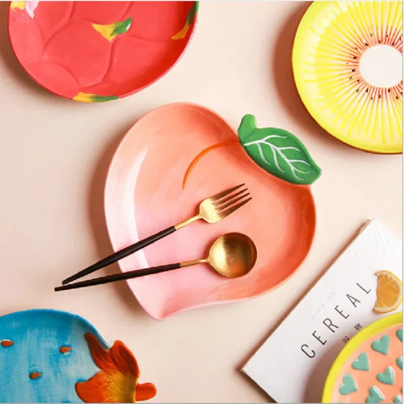 Vegetable Shapes Ceramic Salad Plate