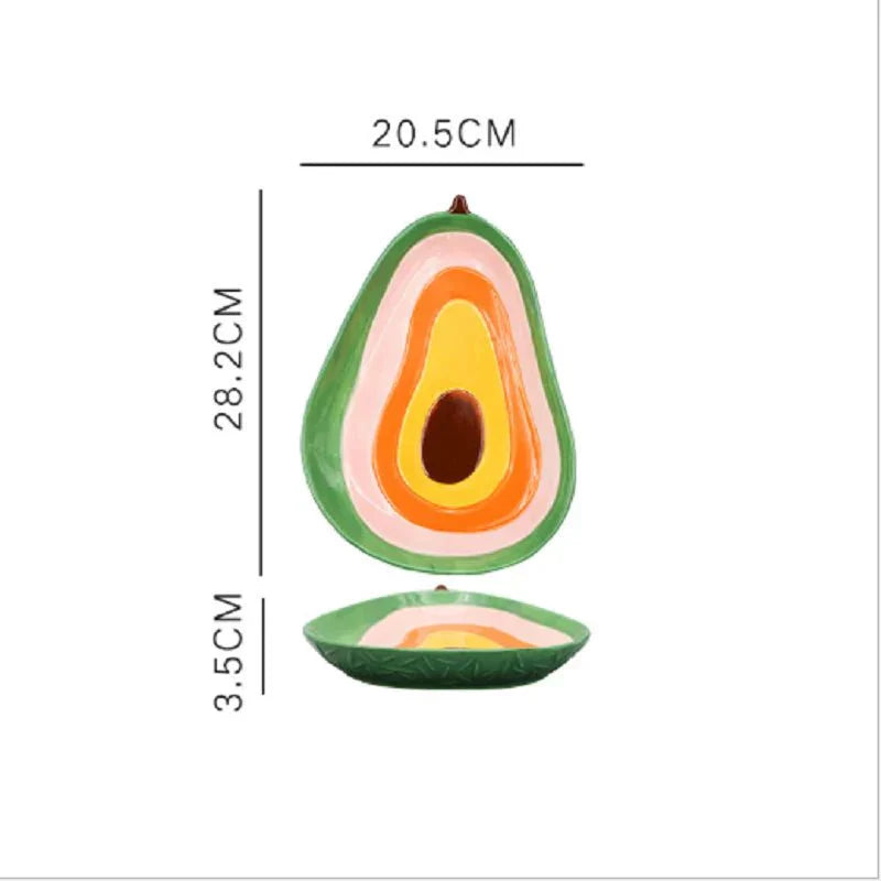 Vegetable Shapes Ceramic Salad Plate