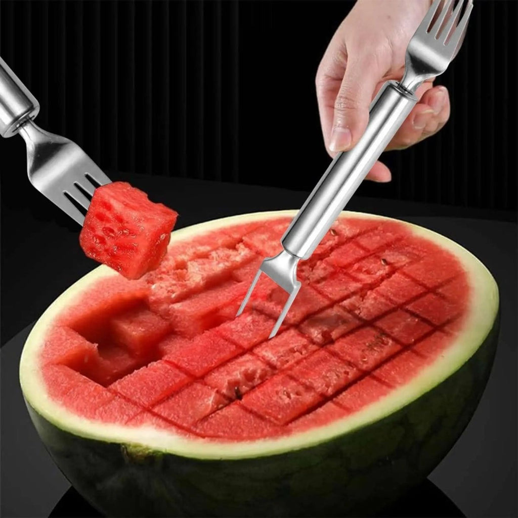 HandyFruit Pro – Dual Blade & Fork for Effortless Fruit Preparation