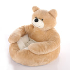 Cute detachable cuddly bear cat bed