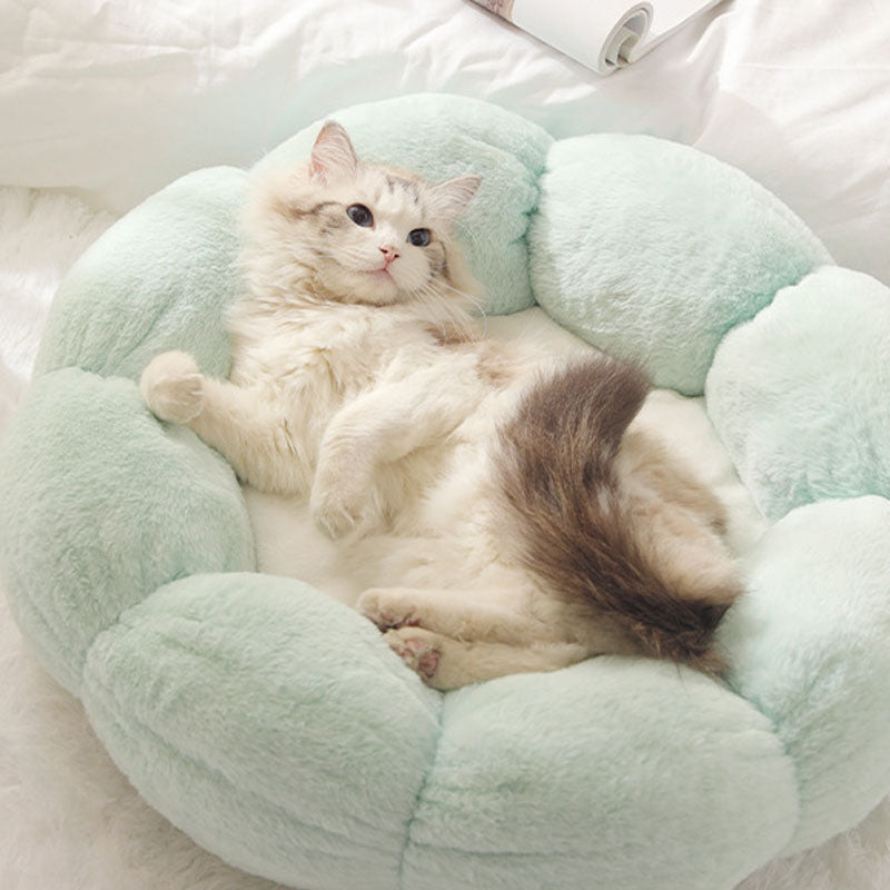 Deep Sleep Flower Shape Cat Bed