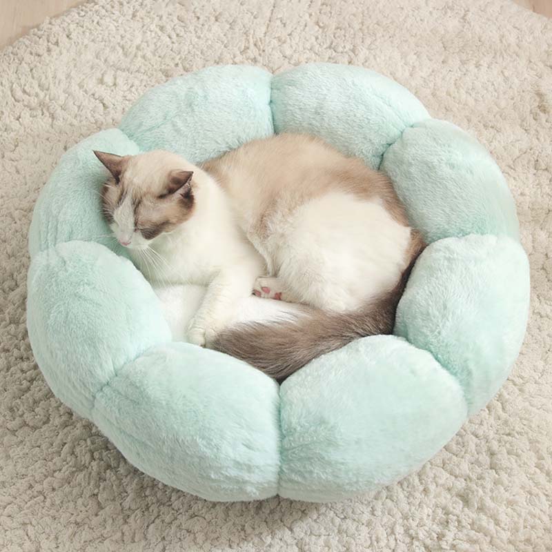Deep Sleep Flower Shape Cat Bed
