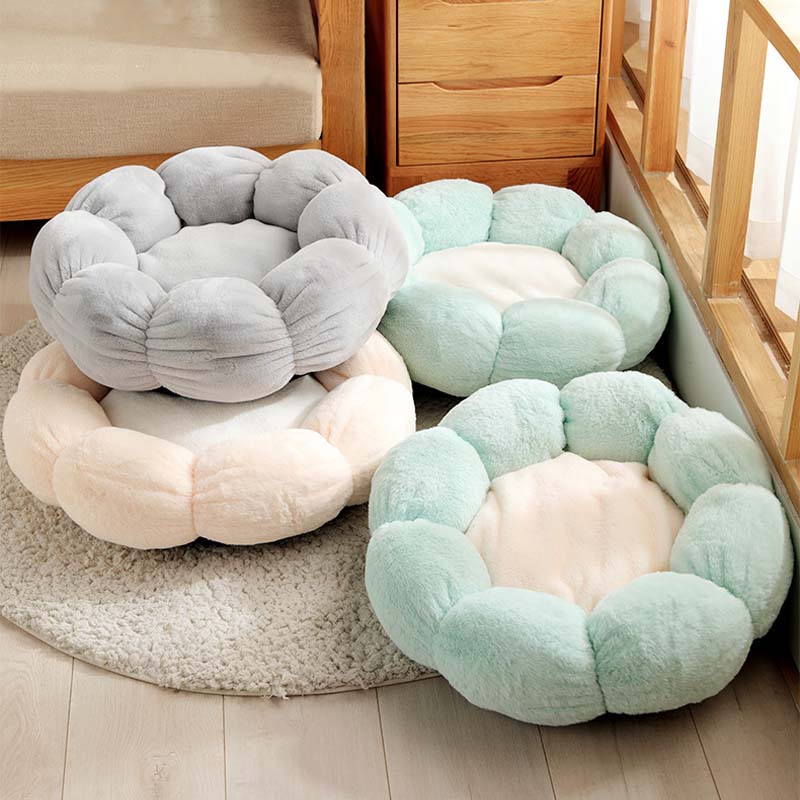 Deep Sleep Flower Shape Cat Bed