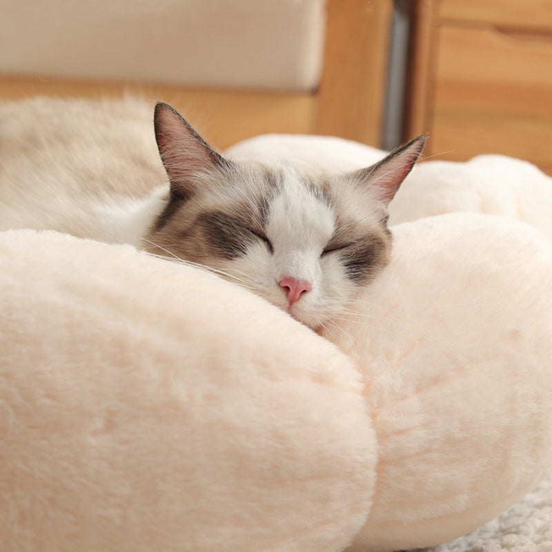 Deep Sleep Flower Shape Cat Bed