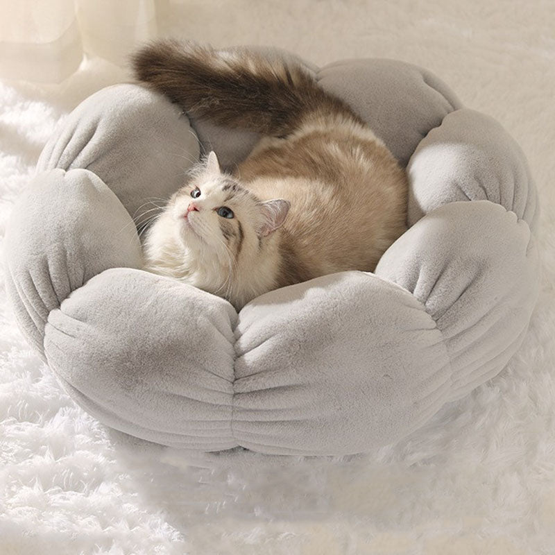 Deep Sleep Flower Shape Cat Bed