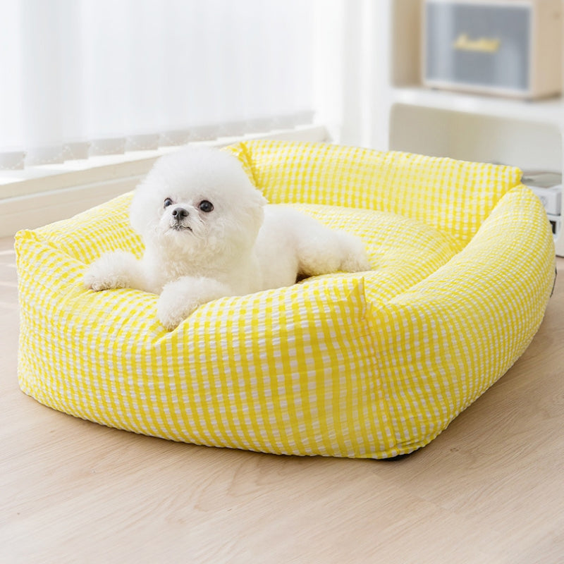 Rectangular washable dog bed breathable pet bed