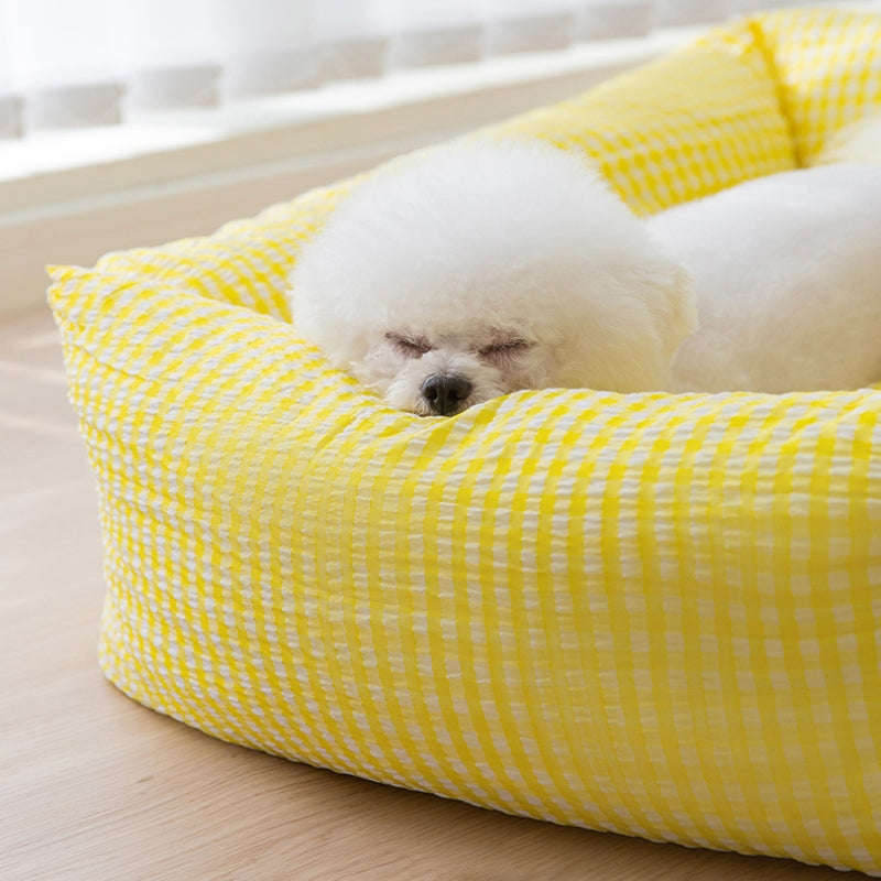 Rectangular washable dog bed breathable pet bed