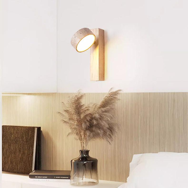 Ivory Toned Travertine Wall Lamp