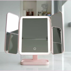 LED Makeup Mirror with 3 Light Colors & 360° Flexibility for Perfect Makeup