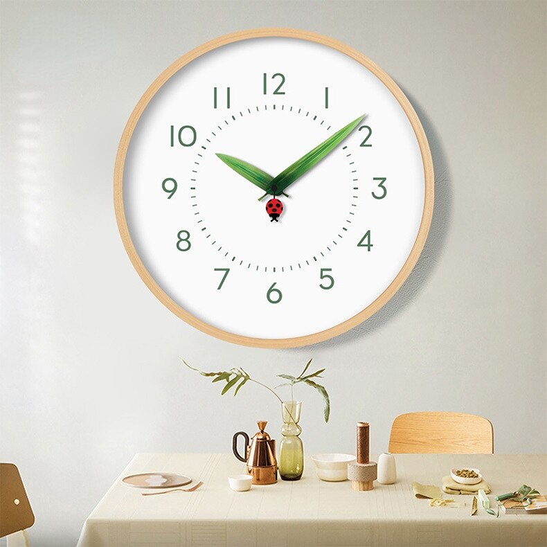 Timeless Perch Clock - Chic Natural Time Clock with Bird and Flowers