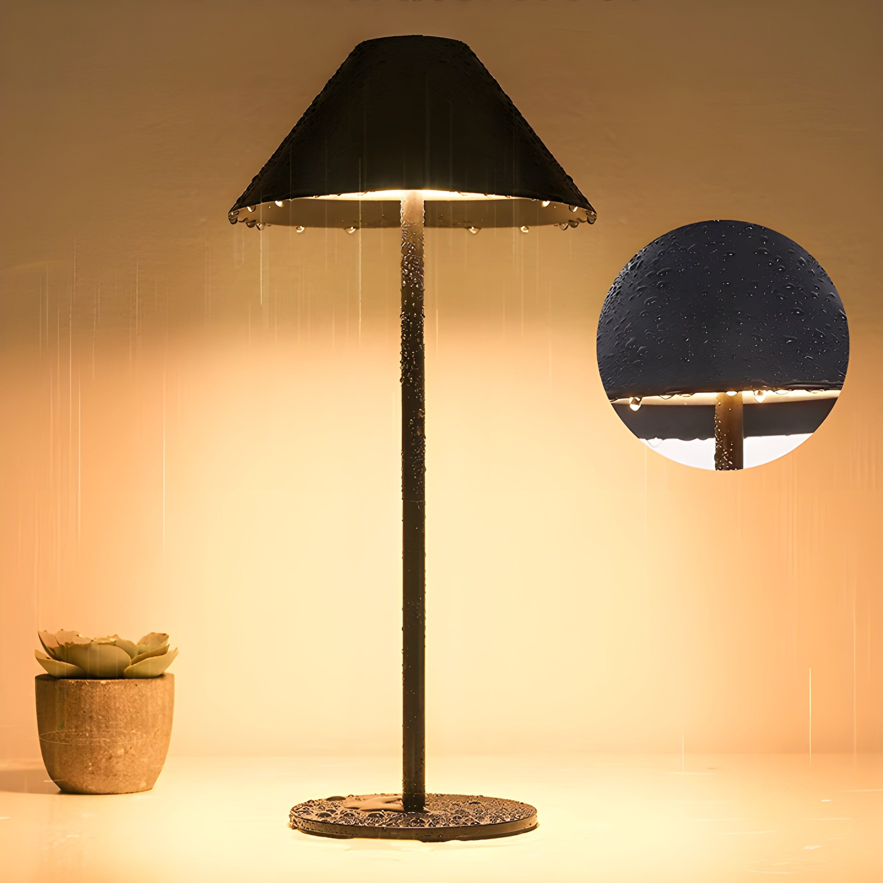 Minimalistic dimmable Touch table lamp - waterproof and rechargeable light Color