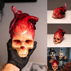 SpookyHeart Realistic Halloween Heart-Shaped Skull Sculpture