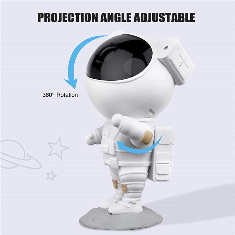 Galaxy Star Projector Night Light - Astronaut Theme Room Decor, Starry Sky Lamp for Bedroom Decoration and Unique Gift Idea