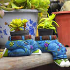 GardenBuddy Gardener Resin Succulent Pot Sculpture