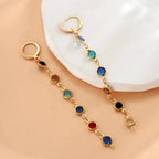 Gem Drop Hoop Earrings