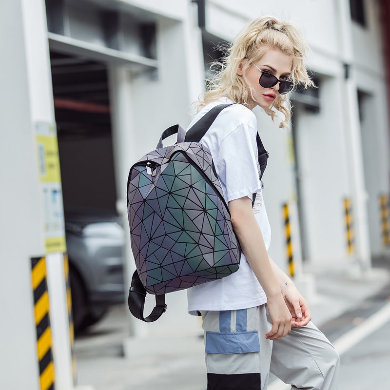 Geometric Glow-in-the-Dark Backpack
