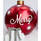 Giant Inflatable Christmas Ornament, 24 Inch Christmas Ball Outdoor Holiday Yard Lawn Porch Decor