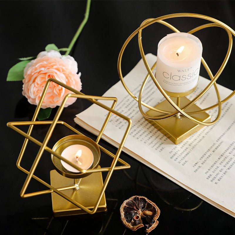 Gildora Classic Candleholder | Premium metal gold candlestick for living room and dining table