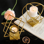 Gildora Classic Candleholder | Premium metal gold candlestick for living room and dining table