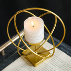 Gildora Classic Candleholder | Premium metal gold candlestick for living room and dining table