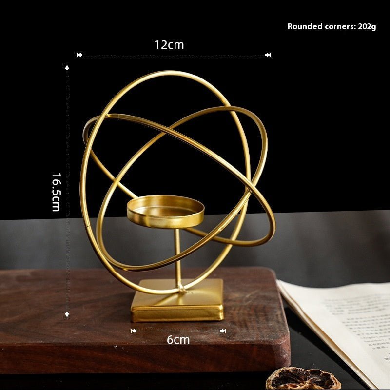 Gildora Classic Candleholder | Premium metal gold candlestick for living room and dining table