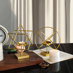 Gildora Classic Candleholder | Premium metal gold candlestick for living room and dining table