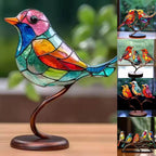 ElegantAviary | Colorful Birds on Branch Desk Ornaments