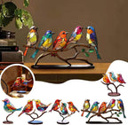 ElegantAviary | Colorful Birds on Branch Desk Ornaments
