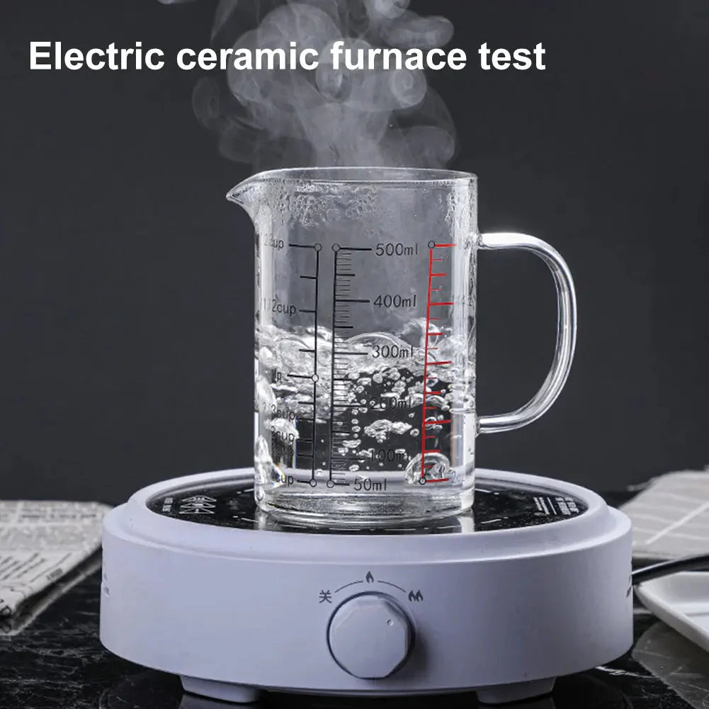 Glass Measuring Cup Food Grade High Borosilicate Glass Cups with Lid