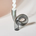Glass vase candle holder