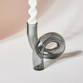 Candle holder made of glass vase