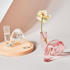 Glass vase candle holder