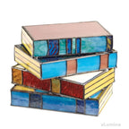 Stained Glass Book Lamp Multicolor