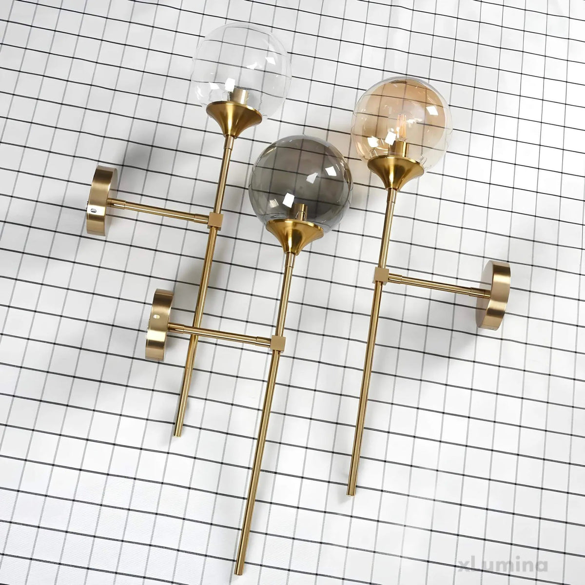 – Scandinavian modern glass wall lamp
