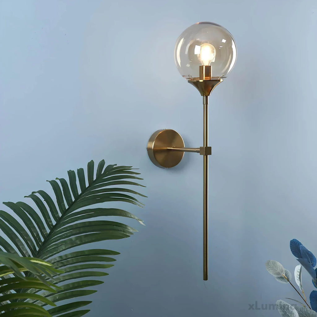 – Scandinavian modern glass wall lamp