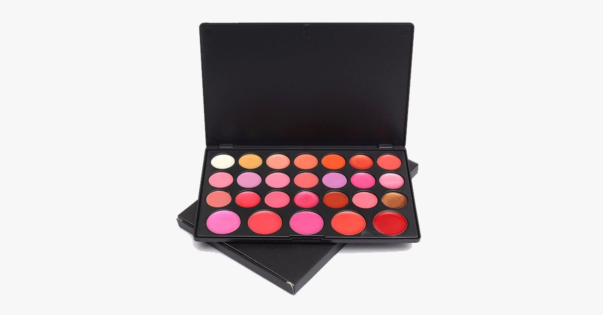 Lip color palette with 26 versatile lipstick colors - Perfect for any occasion
