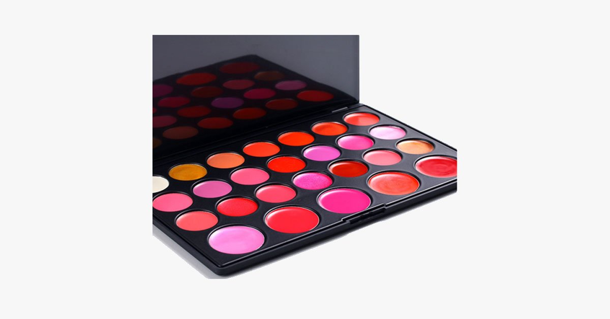 Lip color palette with 26 versatile lipstick colors - Perfect for any occasion
