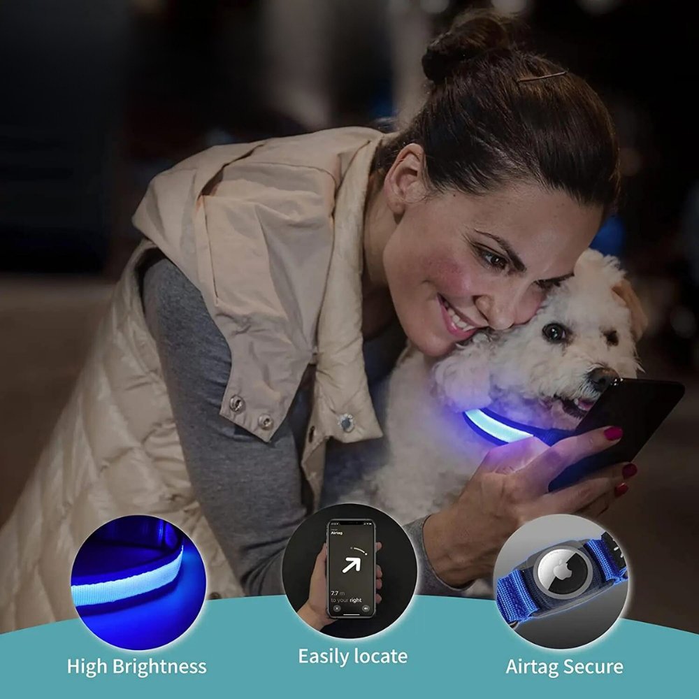 GlowGuard - AirTag Dog Collar