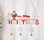 Gnome Santa Claus Wooden Hanging Ornament Signage - Set of 5 – Festive Christmas Decoration for Home, Door, and Tree, Perfect for Holiday Cheer
