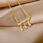 Zirconia English Numbers Necklace – Seraphina
