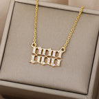 Zirconia English Numbers Necklace – Seraphina