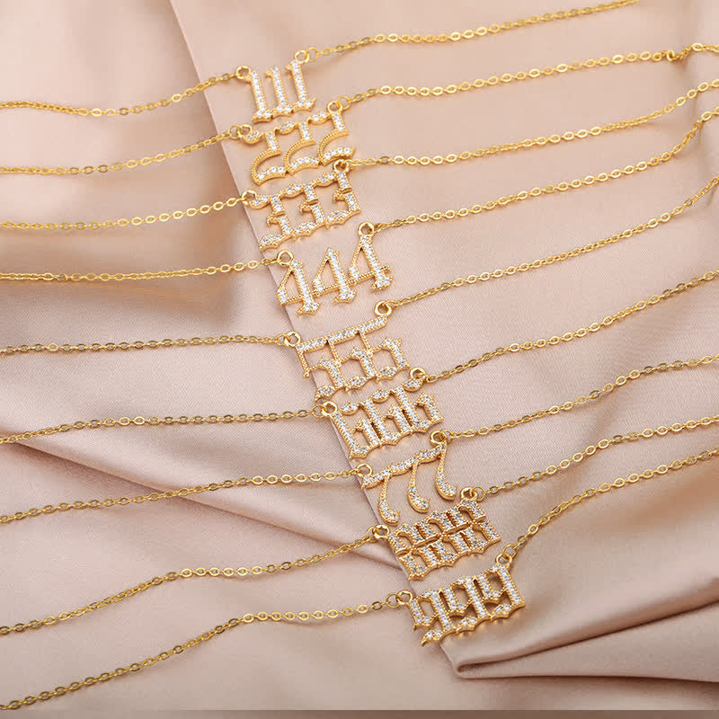Zirconia English Numbers Necklace – Seraphina