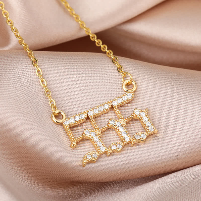 Zirconia English Numbers Necklace – Seraphina