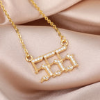 Zirconia English Numbers Necklace – Seraphina