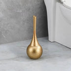 GOLDENLUXE – Sculpted Toilet Brush with Elegant Metallic Design for Modern Bathrooms