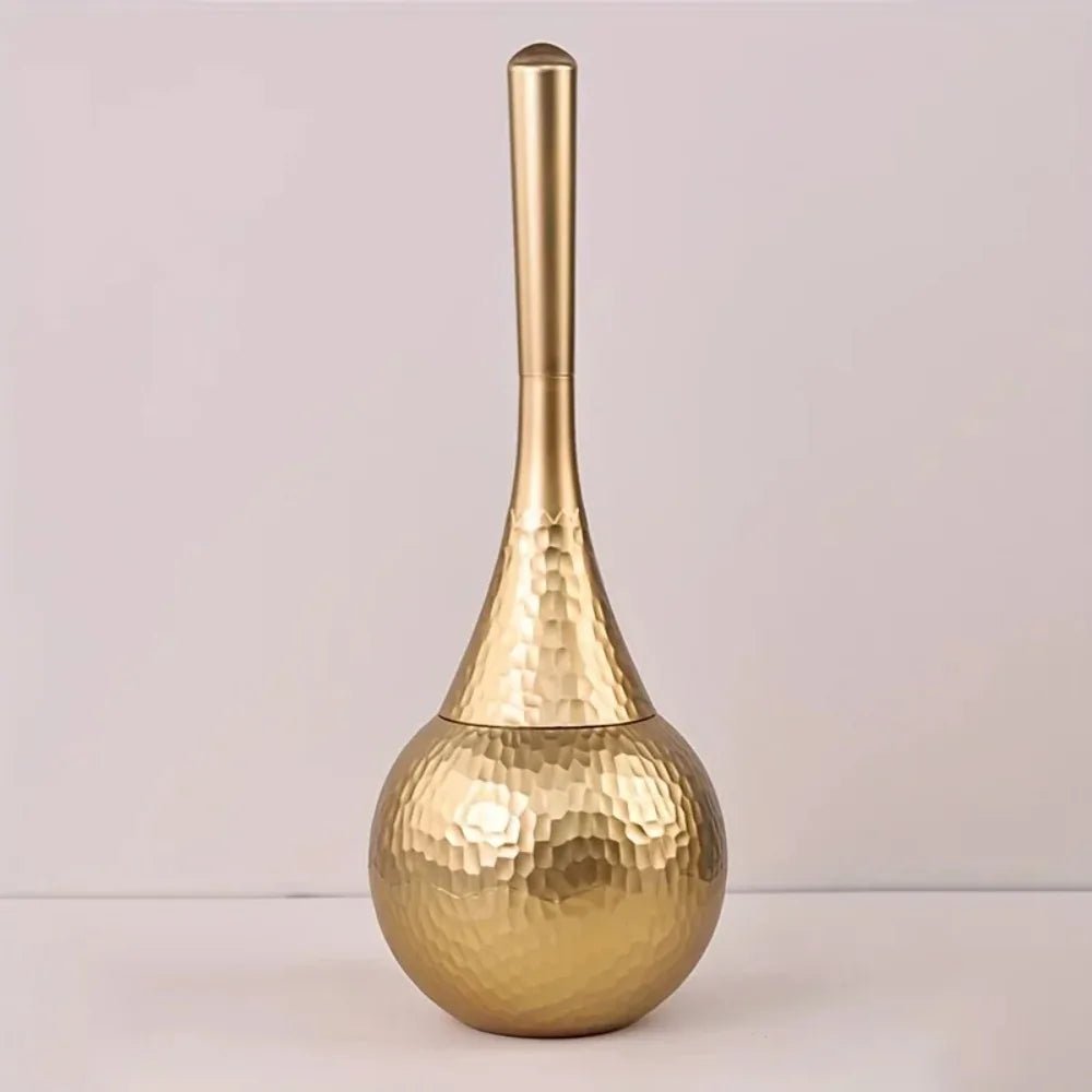 GOLDENLUXE – Sculpted Toilet Brush with Elegant Metallic Design for Modern Bathrooms