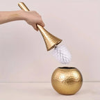 GOLDENLUXE – Sculpted Toilet Brush with Elegant Metallic Design for Modern Bathrooms