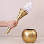 GOLDENLUXE – Sculpted Toilet Brush with Elegant Metallic Design for Modern Bathrooms