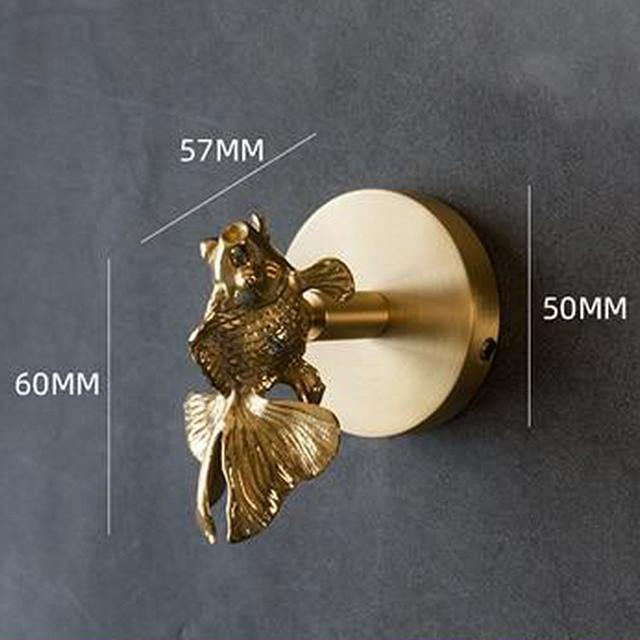 Solid Brass Animal Wall Hooks with Decorative Gold Finish for Home Storage