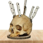 Gothic Skull – Handmade Knife Holder for Dark Kitchen Aesthetics